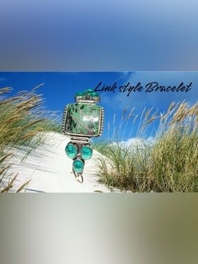 Ruby zoisite and green onyx Gemstone Sterling-Style Bracelet/Women’s Jewelry